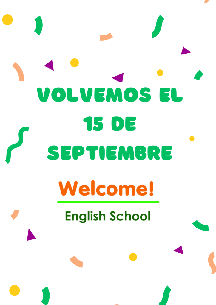 Welcome English Back in Sept